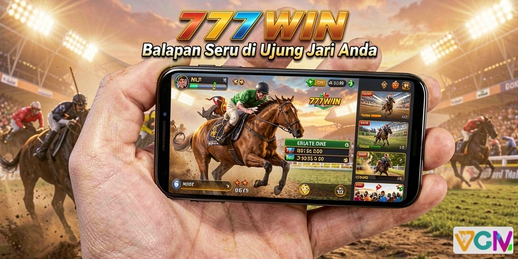 Tampilan gameplay 777WIN yang seru dan mendebarkan saat balapan.