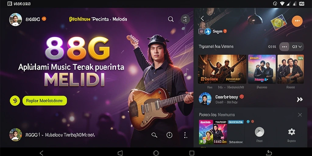 Tampilkan gameplay menarik dari 8G8G dengan berbagai lagu.