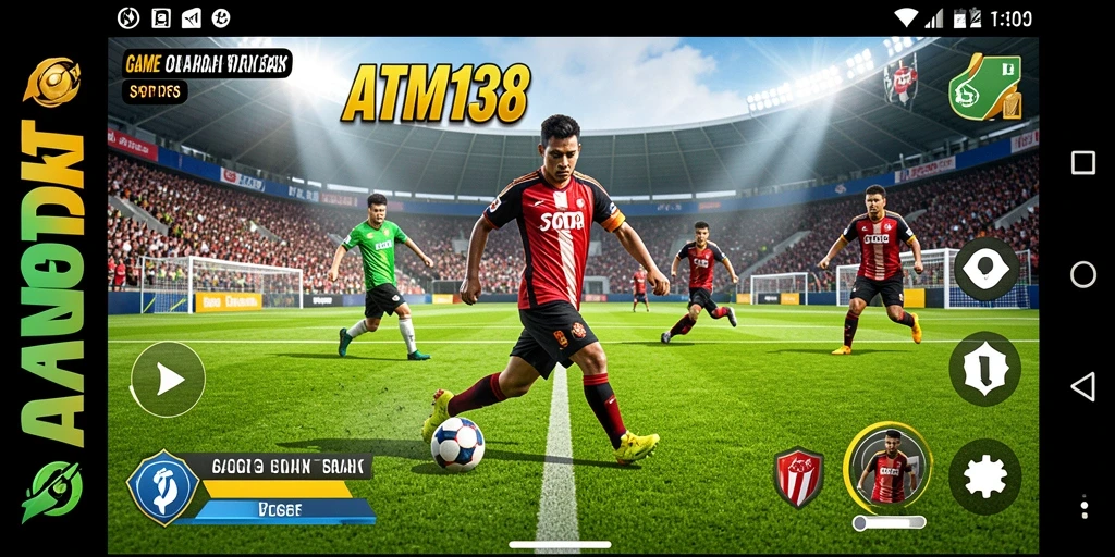 Screenshot utama ATM138 menampilkan aksi permainan olahraga yang seru.