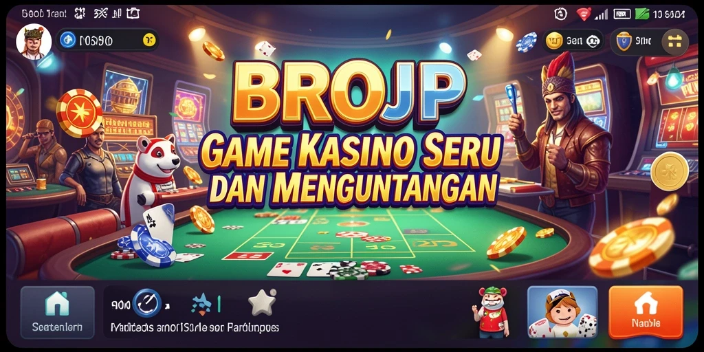 Tampilan gameplay Kasino yang mendebarkan dan interaktif.