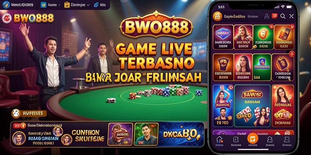 Tampilan gameplay Live Casino yang mendebarkan di BWO888.