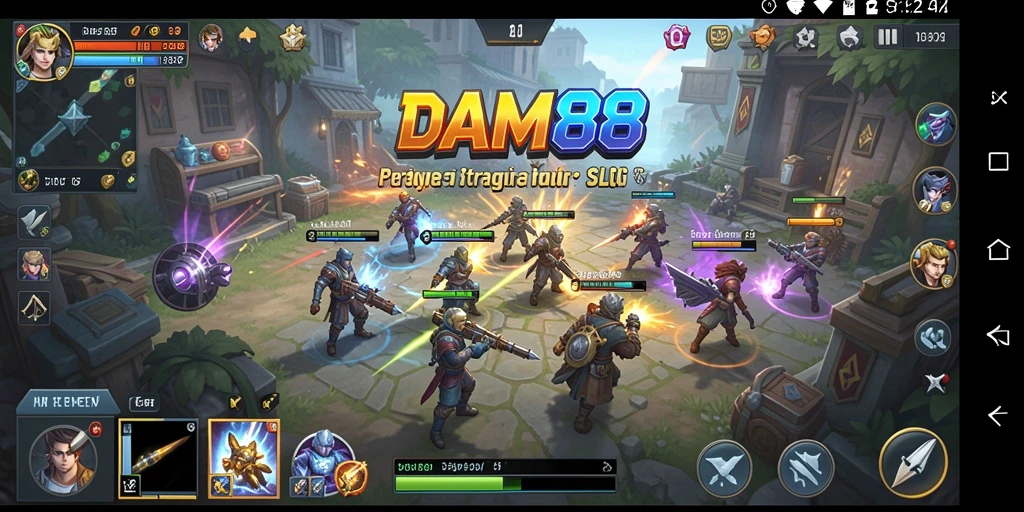 Tangkapan layar gameplay DAM88 menampilkan pertempuran strategis yang dinamis.
