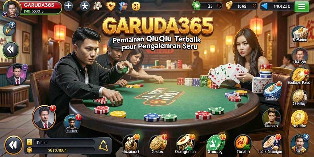 Tampilan menarik dari gameplay QiuQiu GARUDA365 yang seru.