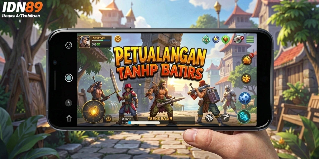 Tangkapan layar gameplay IDN89 menunjukkan petualangan luar biasa di dunia terbuka.