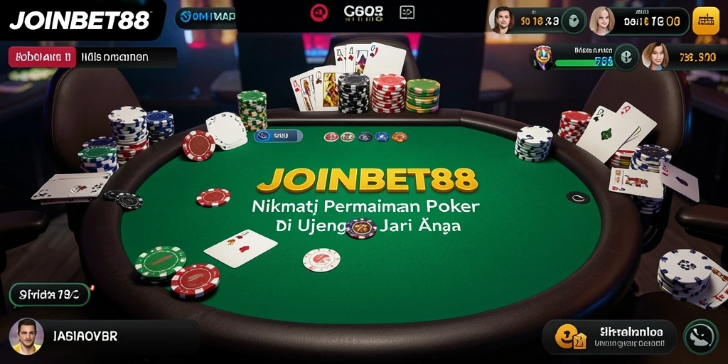 Screenshot gameplay JOINBET88 menampilkan keseruan bermain Poker.