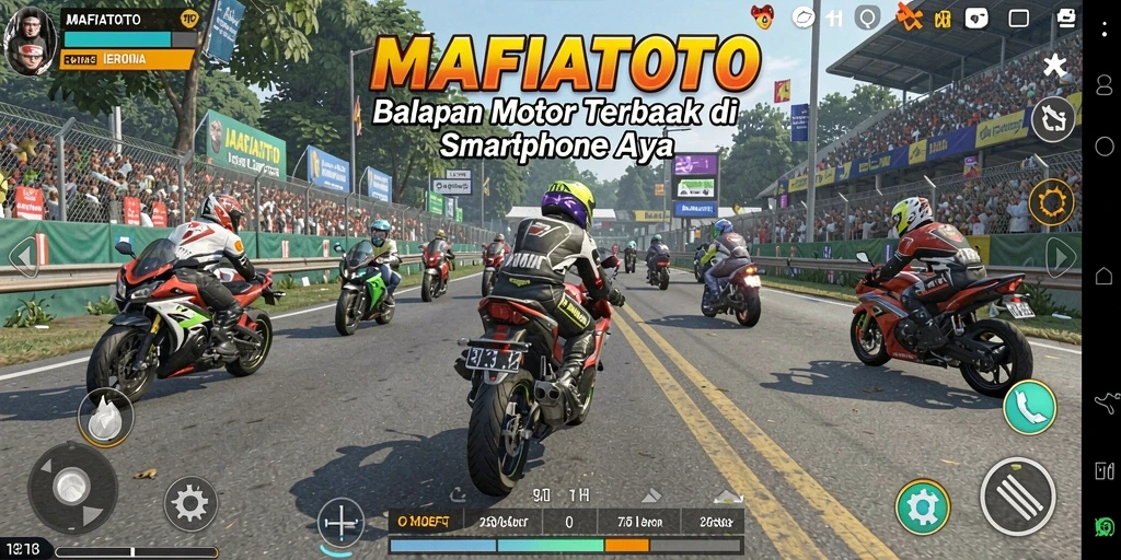 Screenshot utama MAFIATOTO menampilkan akselerasi motor yang mendebarkan.
