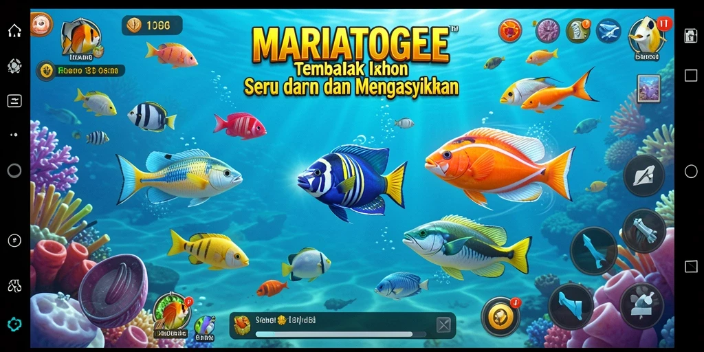 Gameplay seru menembak ikan di bawah laut.