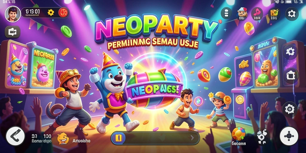 Tampilan gameplay seru di NEOPARTY dengan grafik menawan.