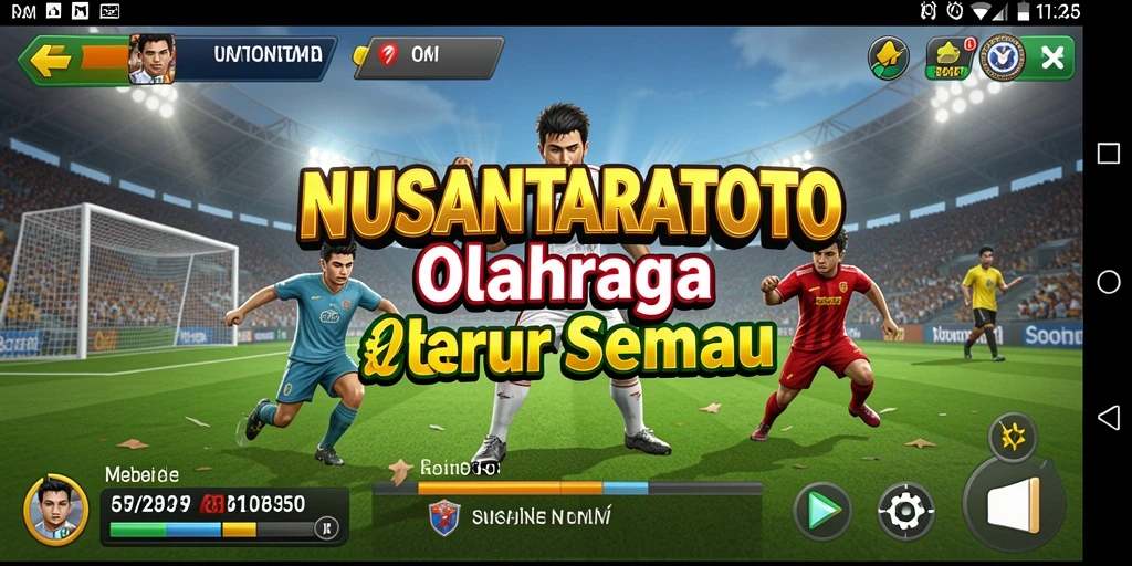 Tampilan gameplay NUSANTARATOTO dengan aksi seru olahraga.