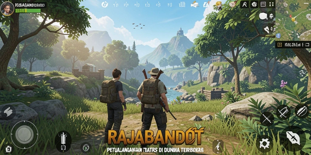 Gameplay seru di dunia terbuka RAJABANDOT dengan kebebasan penuh.