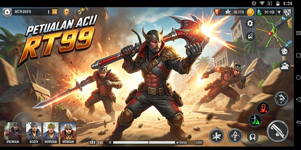 Tampilan gameplay RT99 yang mendebarkan dan penuh aksi.