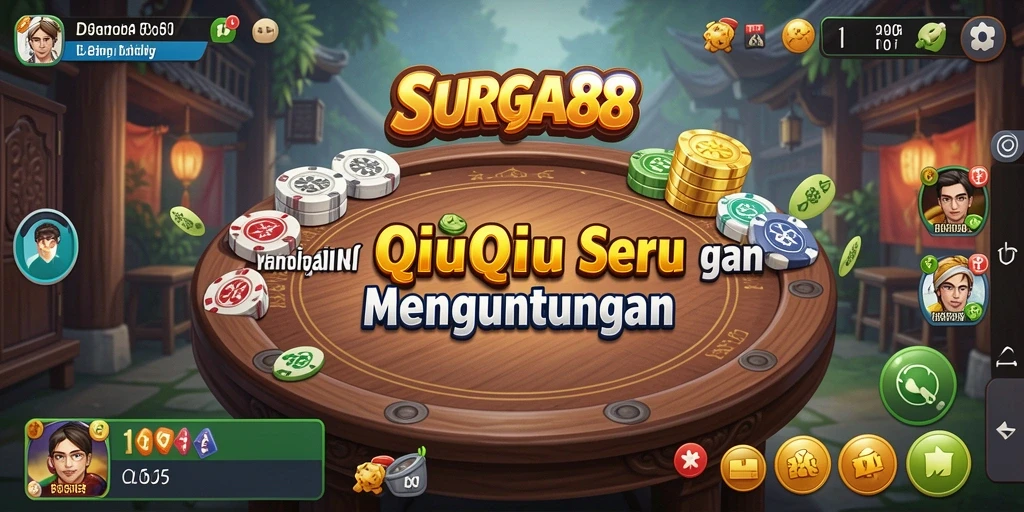 Tampilan menarik gameplay QiuQiu di SURGA88.